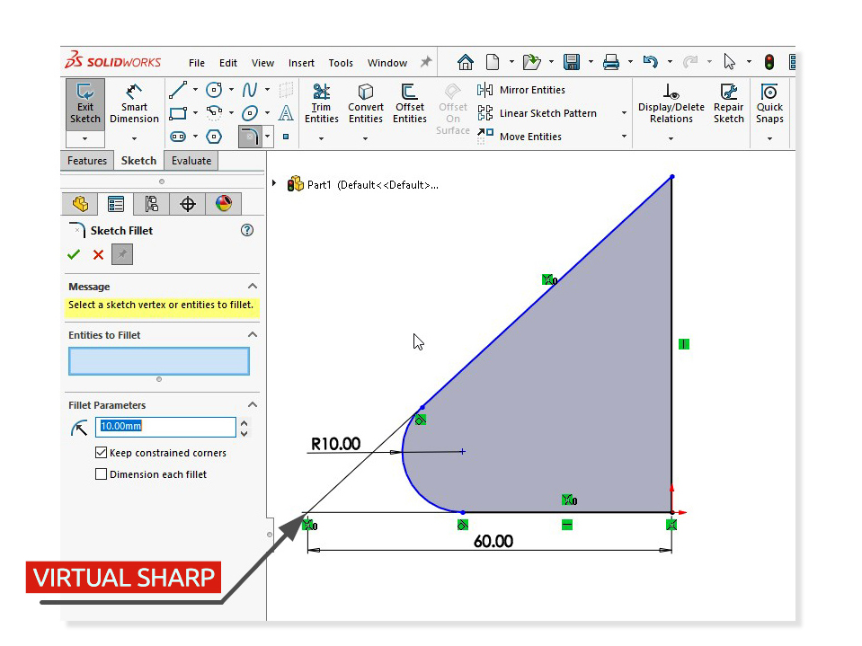 Creating virtual sharp