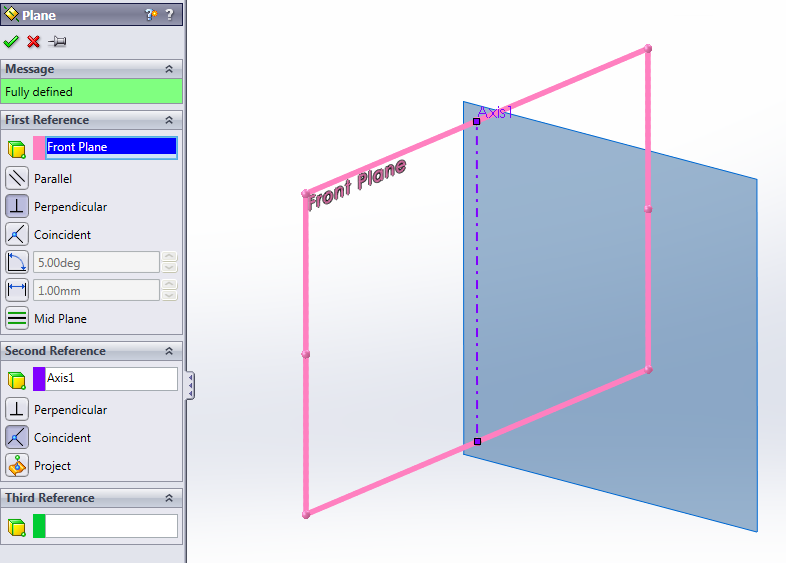 Angled Planes in SOLIDWORKS