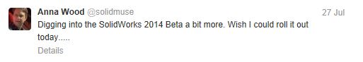 SOLIDWORKS 2014 SolidMuse Tweet