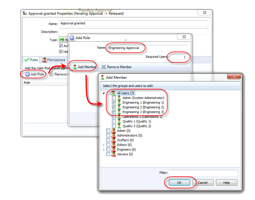 Defining a Role and adding Members