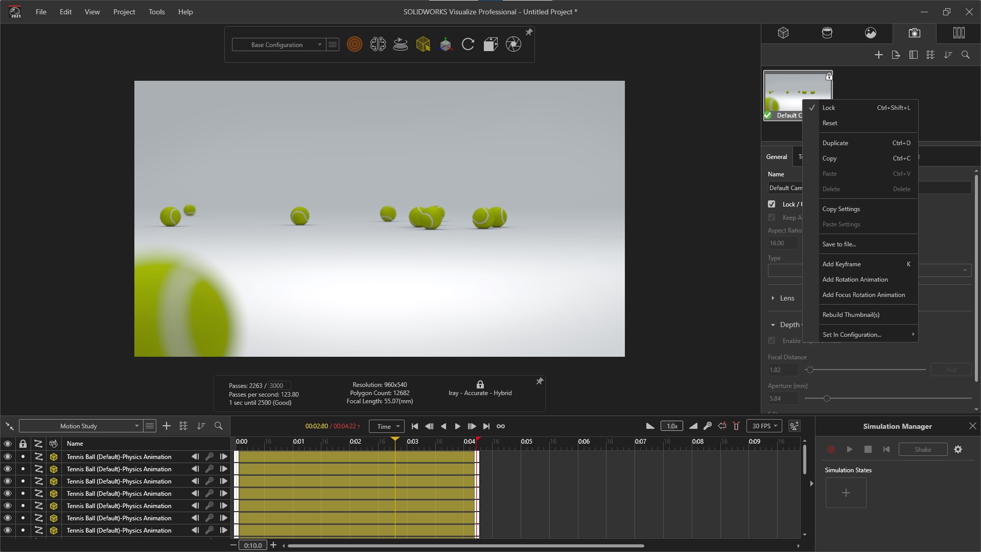 SOLIDWORKS Visualize: Rendering with Gravity