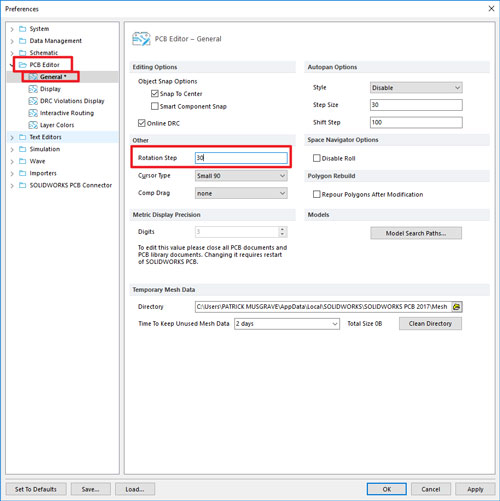 SOLIDWORKS, PCB, LOCATION STEP MANAGER