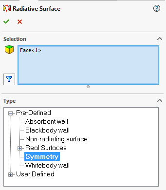 TASK BAR, RADIATIVE SURFACE, SYMMETRY