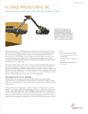 SOLIDWORKS Aerospace Case Study Alliance Space Systems